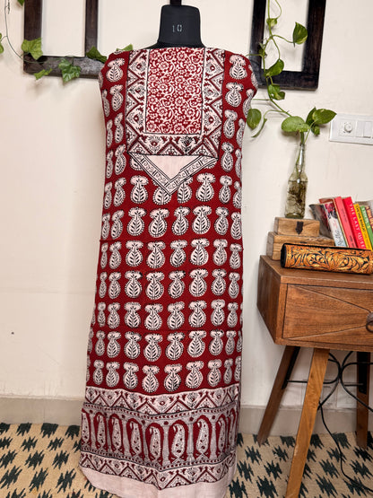 Premium Bagh Crepe Unstitched Kurta ✨