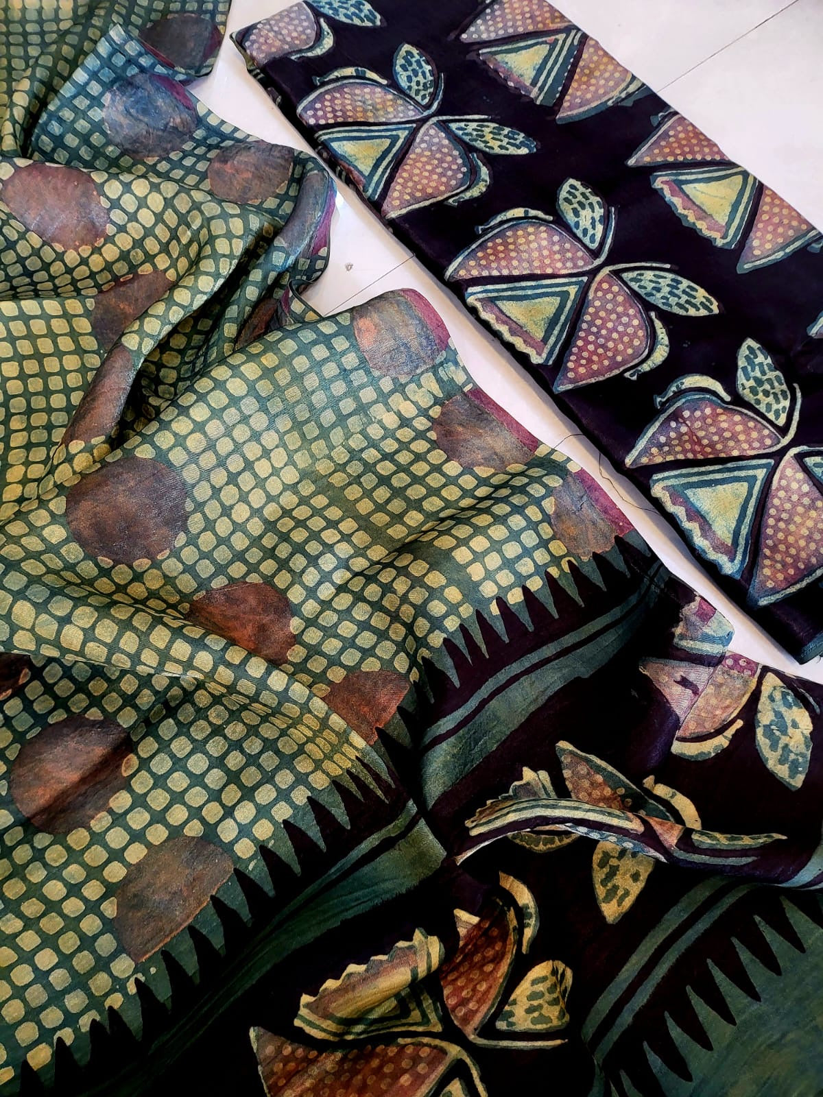 🌿 Modal Tussar Pomegranate Suit Set 11