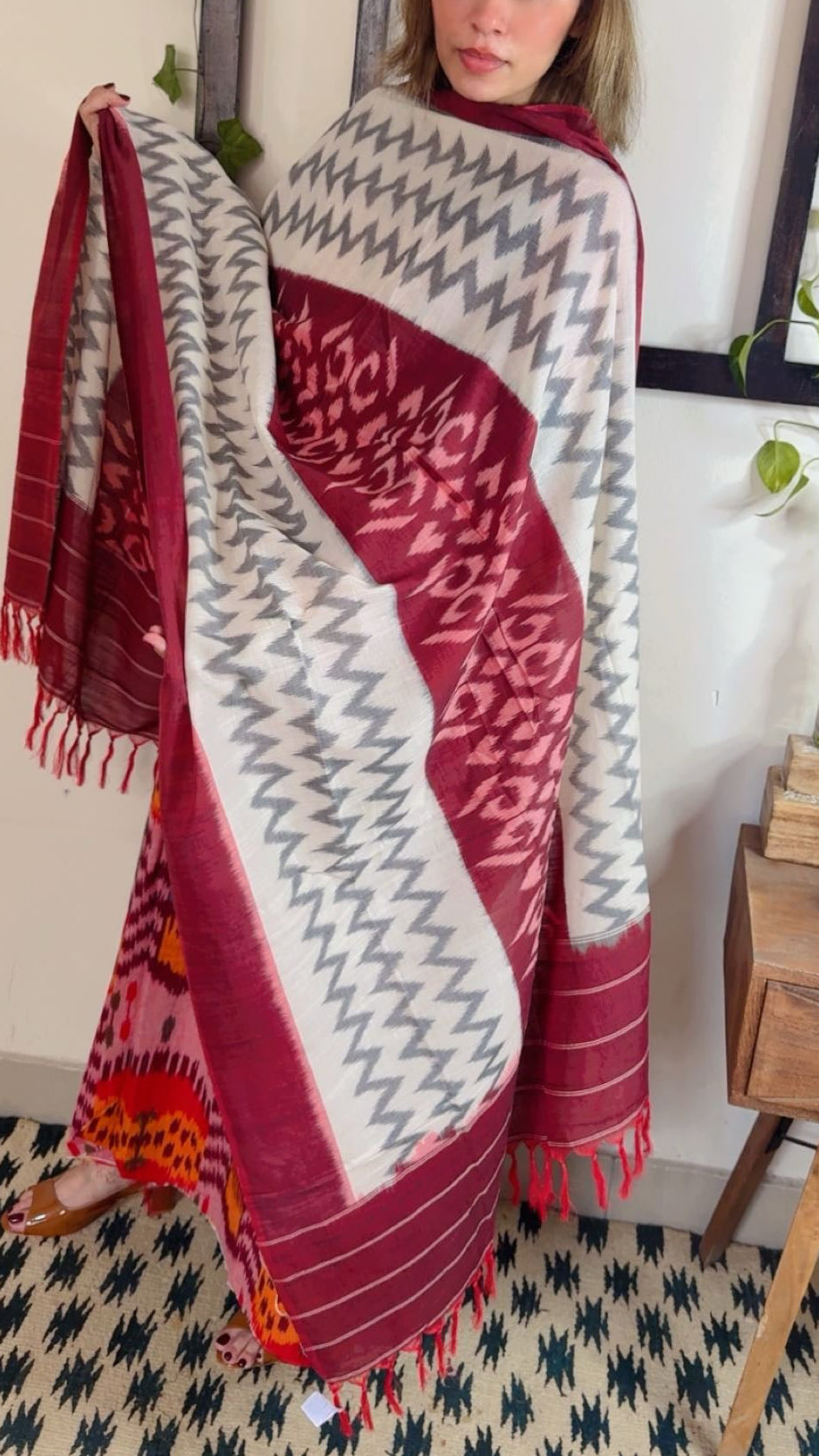 Uzbek Ikkat Handloom 3-Piece Set ✨