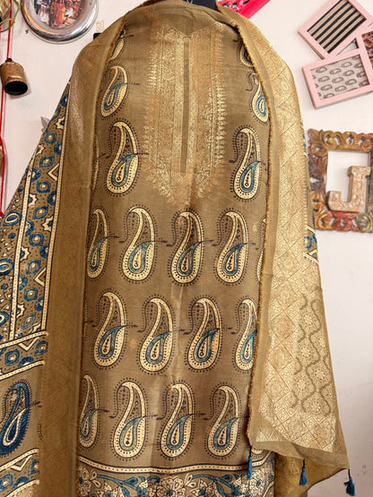 Dola Silk Ajrakh Suit