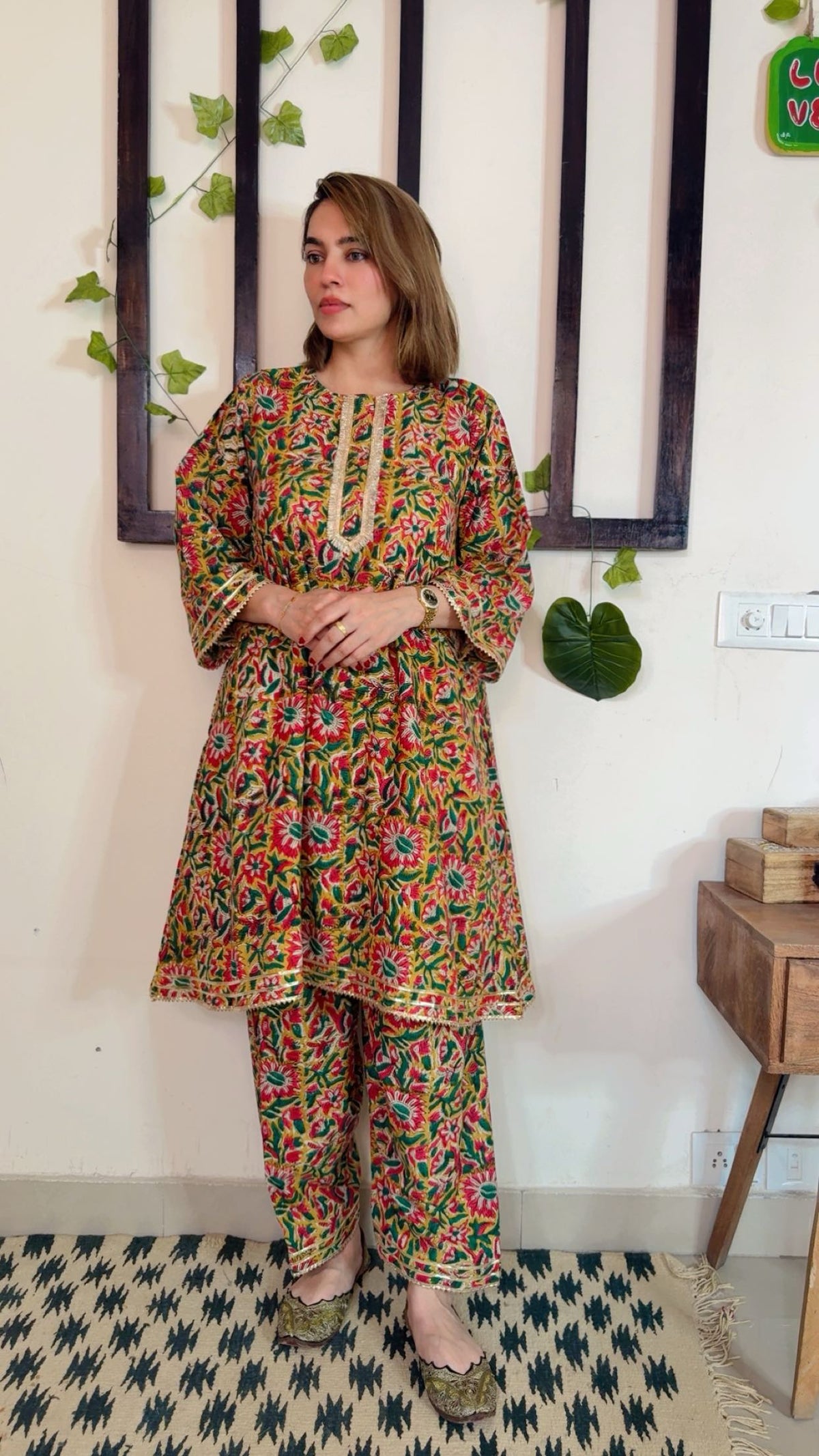 Handblock Kalamkari Cotton Suit ✨