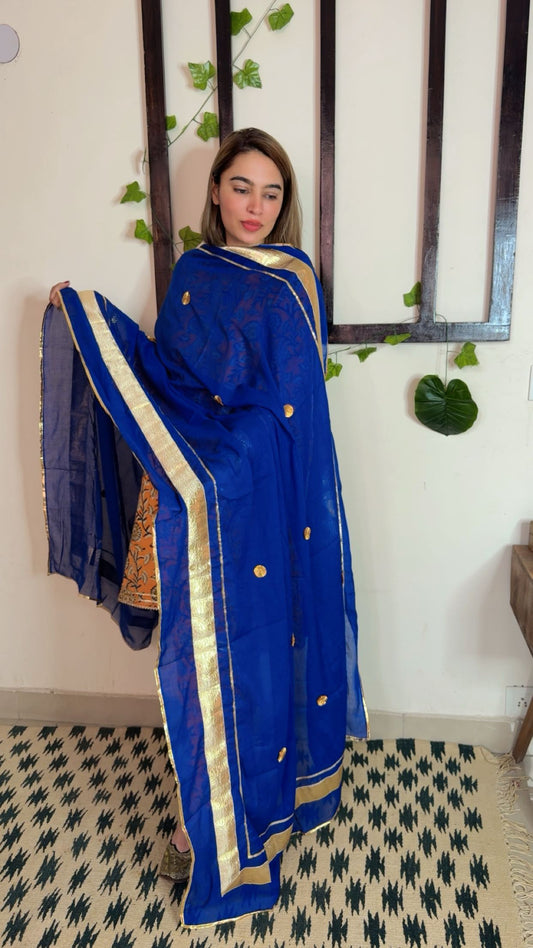 Heavy Gotta Festive Dupatta ✨Blue color