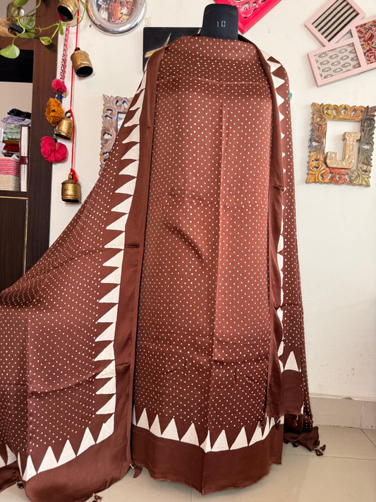 Modal Silk Polka Dot Full Suit Set