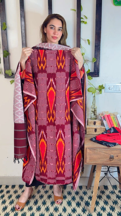 Uzbek Ikkat Handloom 3-Piece Set ✨