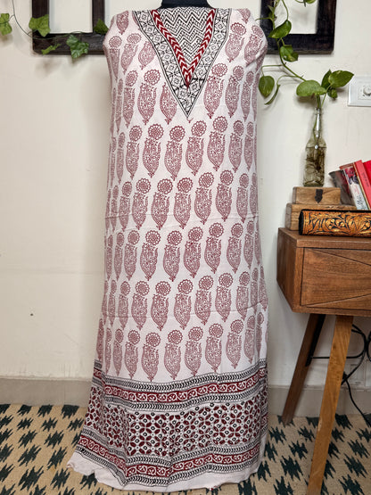 Premium Bagh Crepe Unstitched Kurta ✨