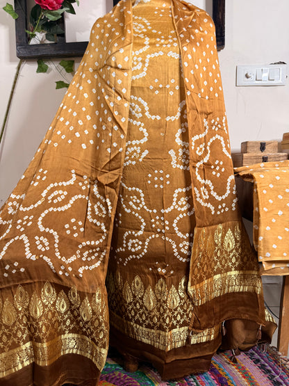 Bandhej Modal Silk Full Suit – Handcrafted Elegance ✨