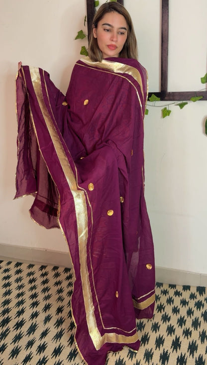 Heavy Gotta Festive Dupatta ✨ Purple color