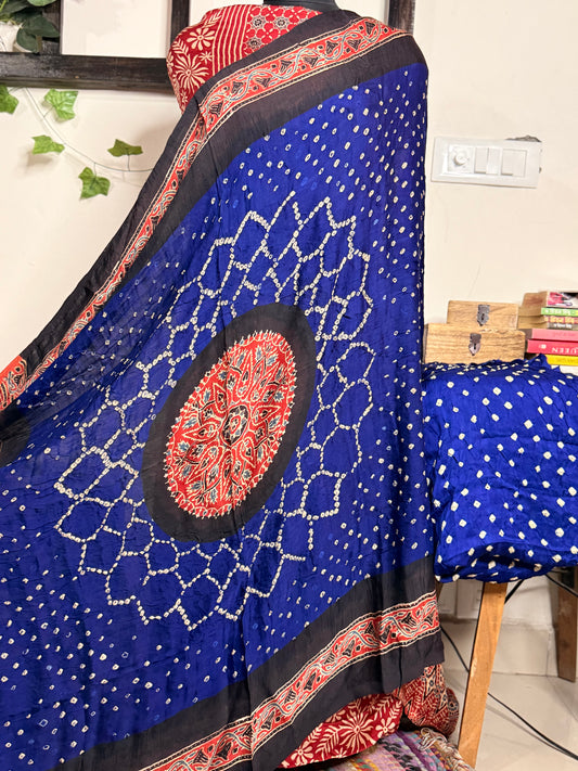 Bandhej Modal Silk Full Suit – Handcrafted Elegance✨