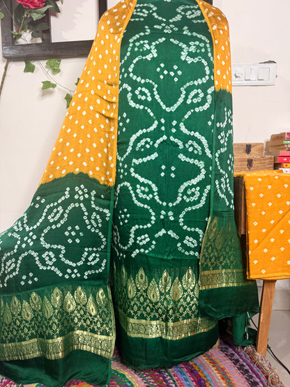 Bandhej Modal Silk Full Suit – Handcrafted Elegance✨