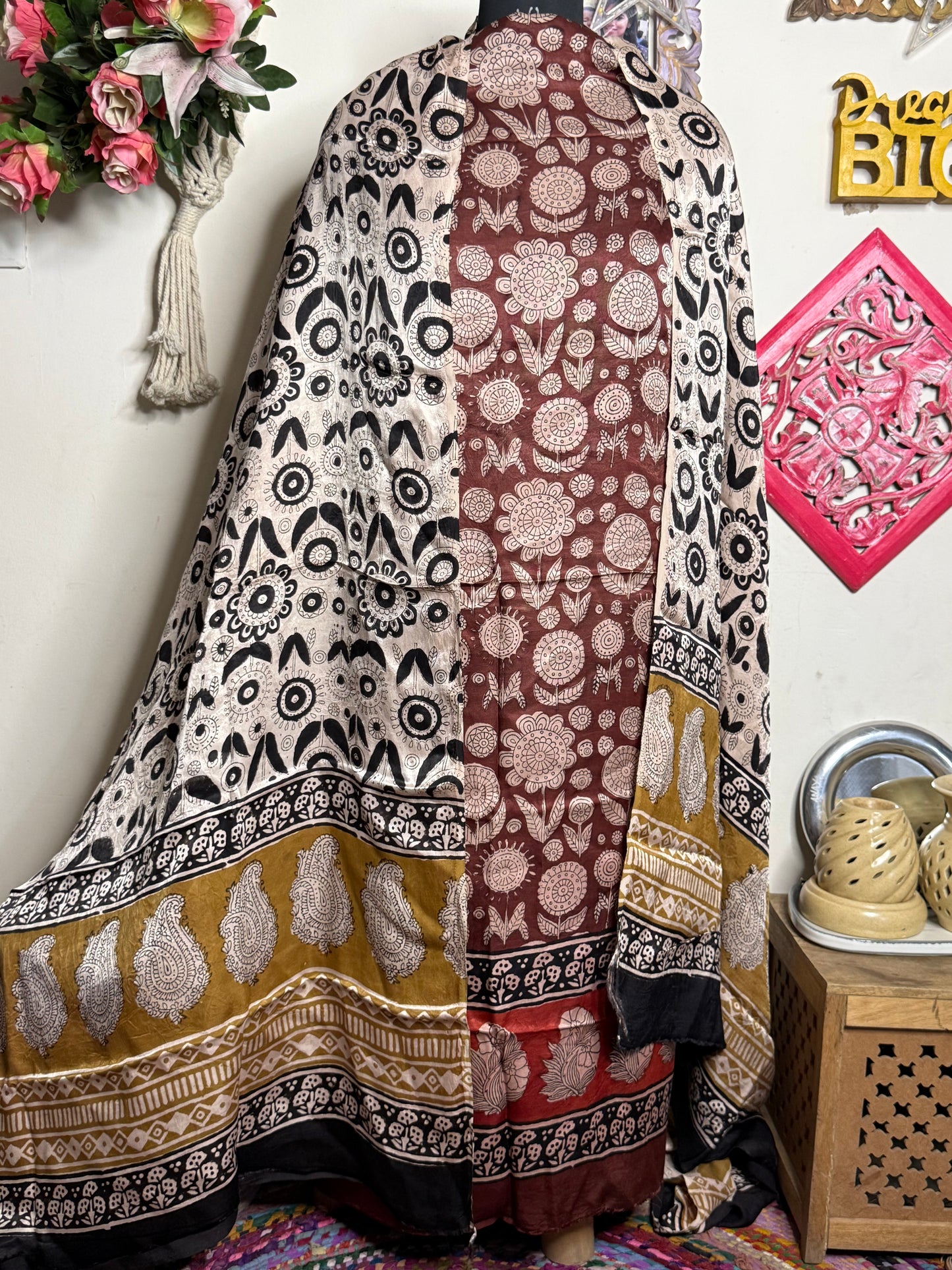 Vanaspati Natural Vegetable Dyed Modal Silk Suit – Exclusive Ajrakh Print