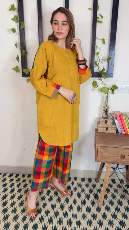 Handloom Cotton Boxy Style Cord Set