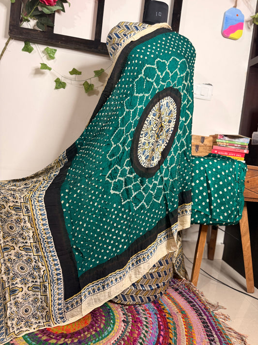 Bandhej Modal Silk Full Suit – Handcrafted Elegance✨