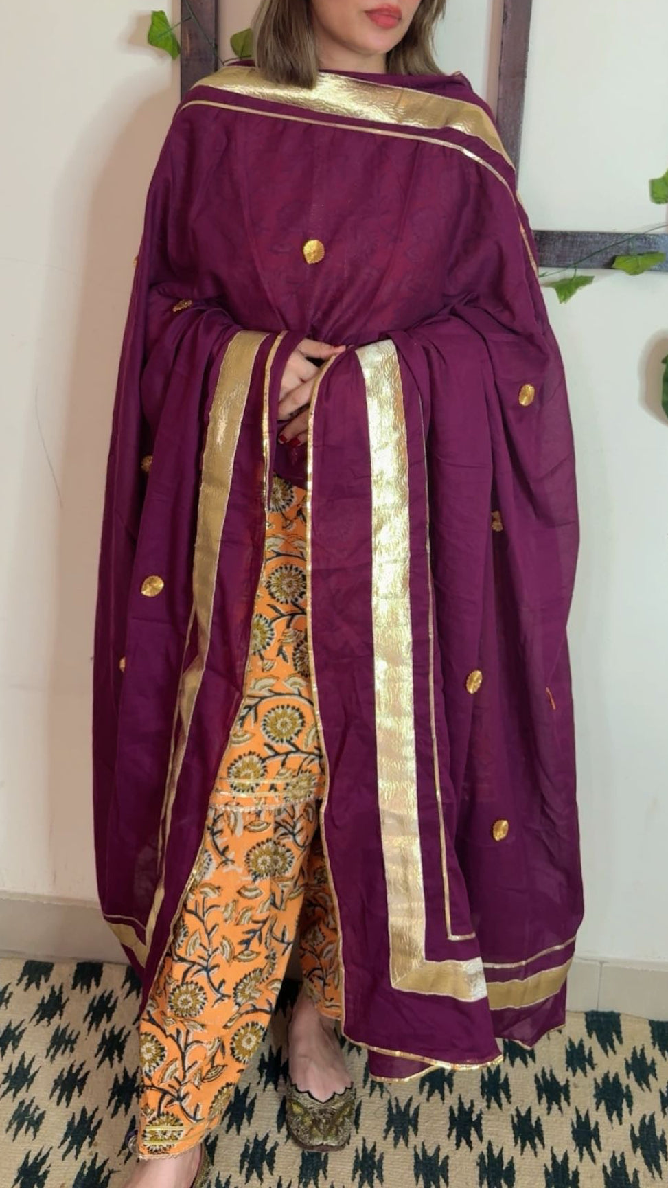 Heavy Gotta Festive Dupatta ✨ Purple color