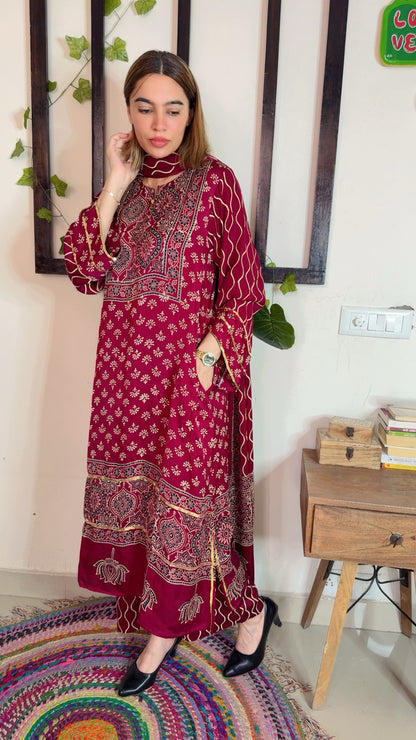Modal Silk Stitch Suit ✨