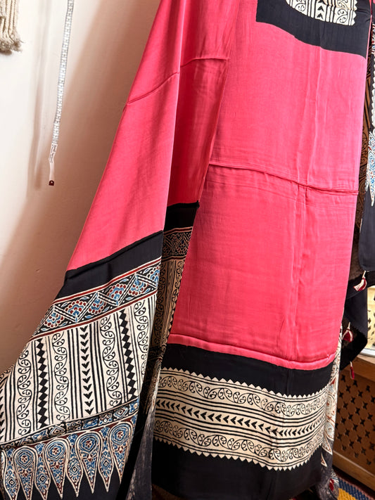Modal Silk Designer Ajrakh Suit Set