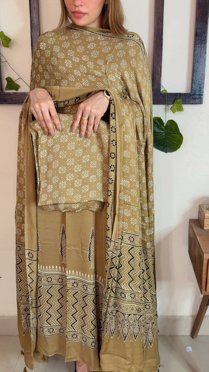 Premium Modal Silk Unstitched Suit