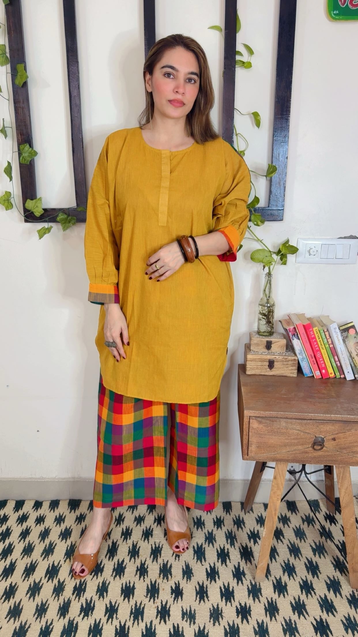 Handloom Cotton Boxy Style Cord Set