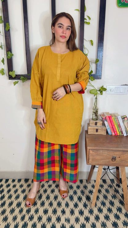 Handloom Cotton Boxy Style Cord Set