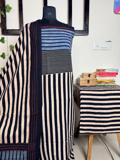 Elegant Taj Cotton Ajrakh 3-piece suit