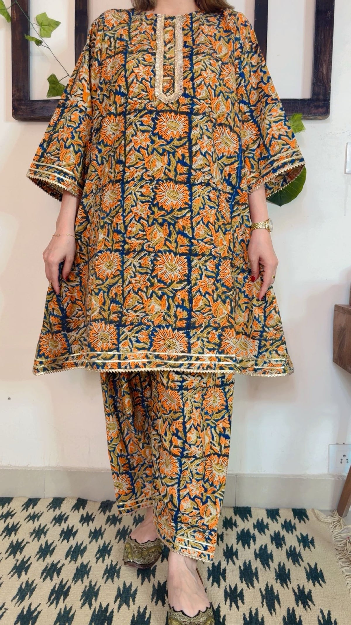Handblock Kalamkari Cotton Suit ✨
