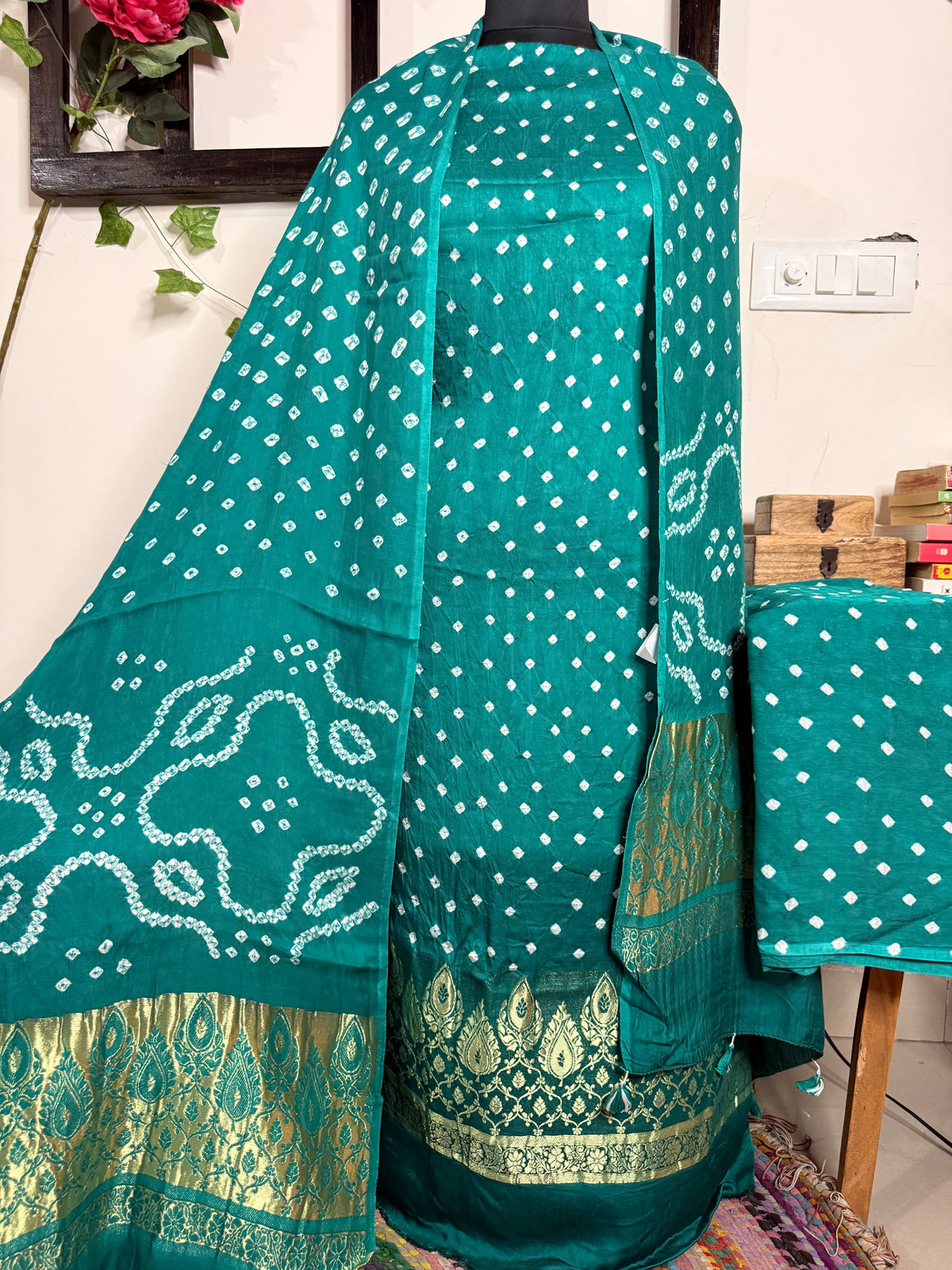 Bandhej Modal Silk Full Suit – Handcrafted Elegance ✨