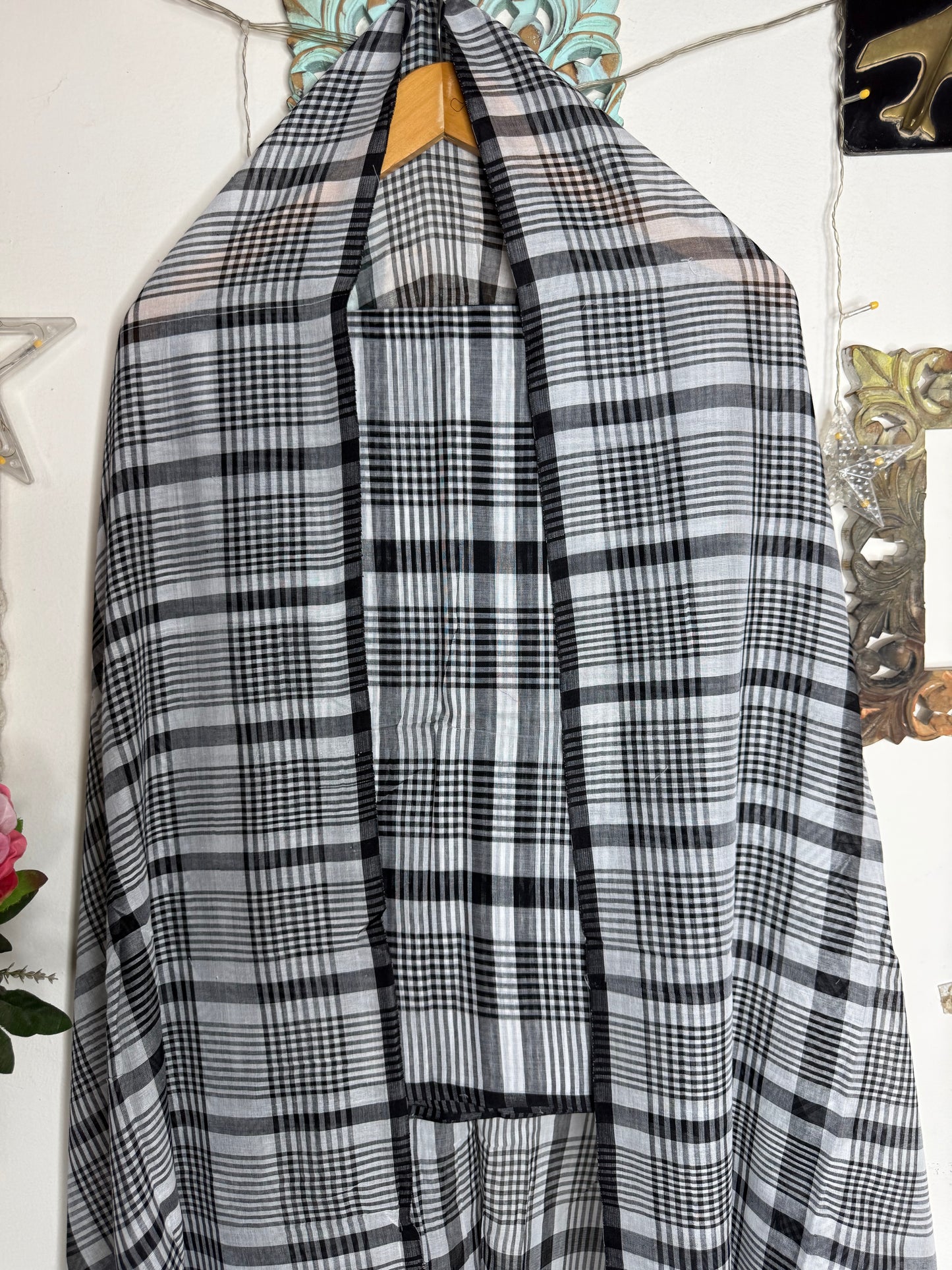 Jamdani Cotton Checks Suit Set