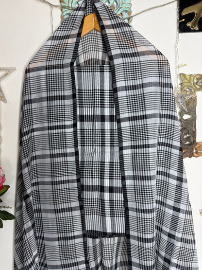 Jamdani Cotton Checks Suit Set