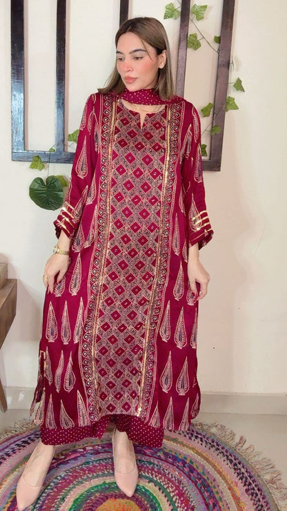 Modal Silk Stitch Suit ✨