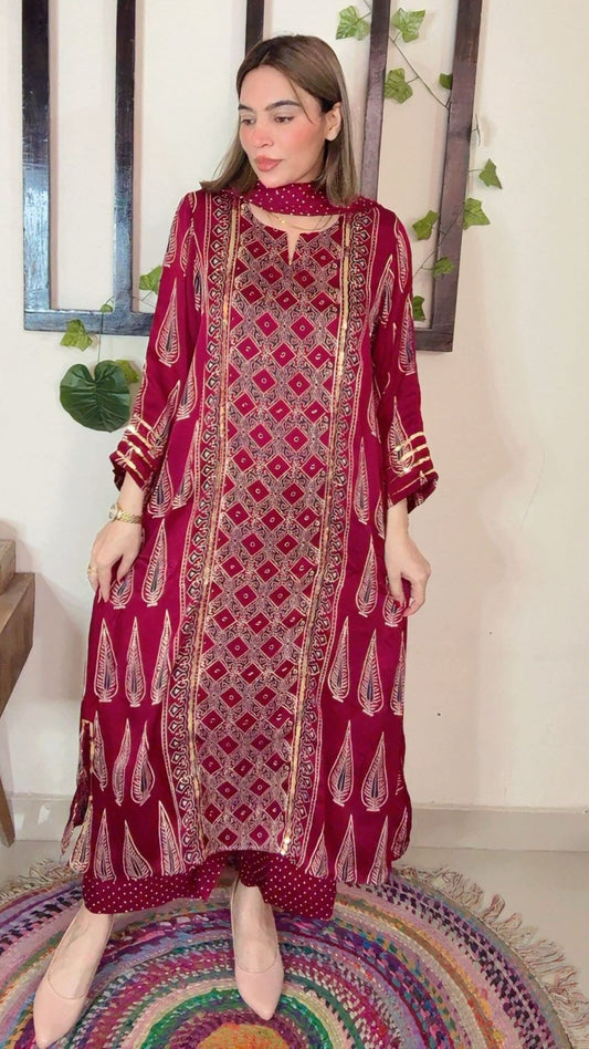 Modal Silk Stitch Suit ✨
