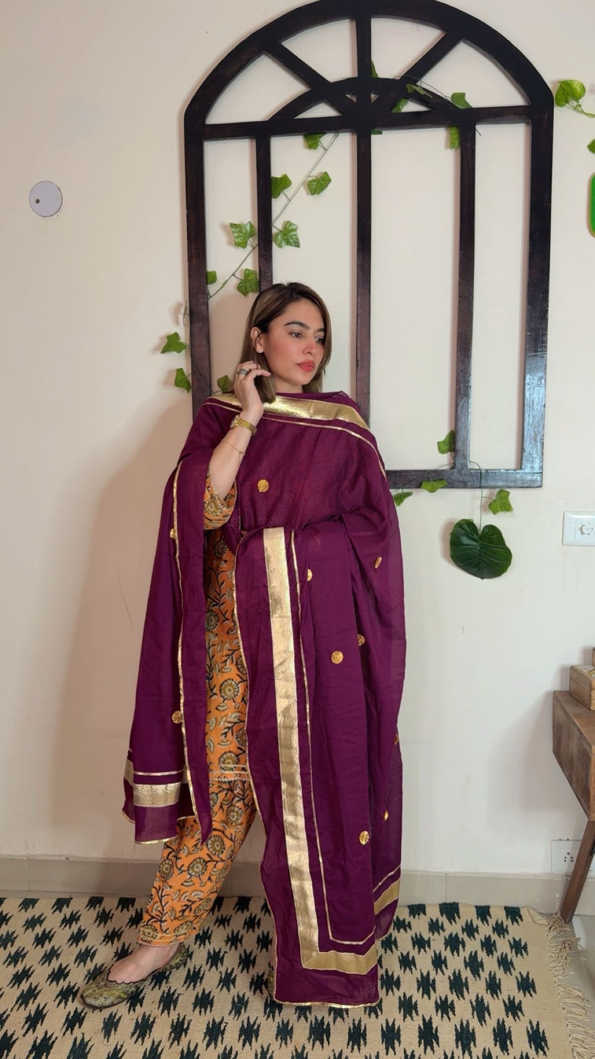 Heavy Gotta Festive Dupatta ✨ Purple color