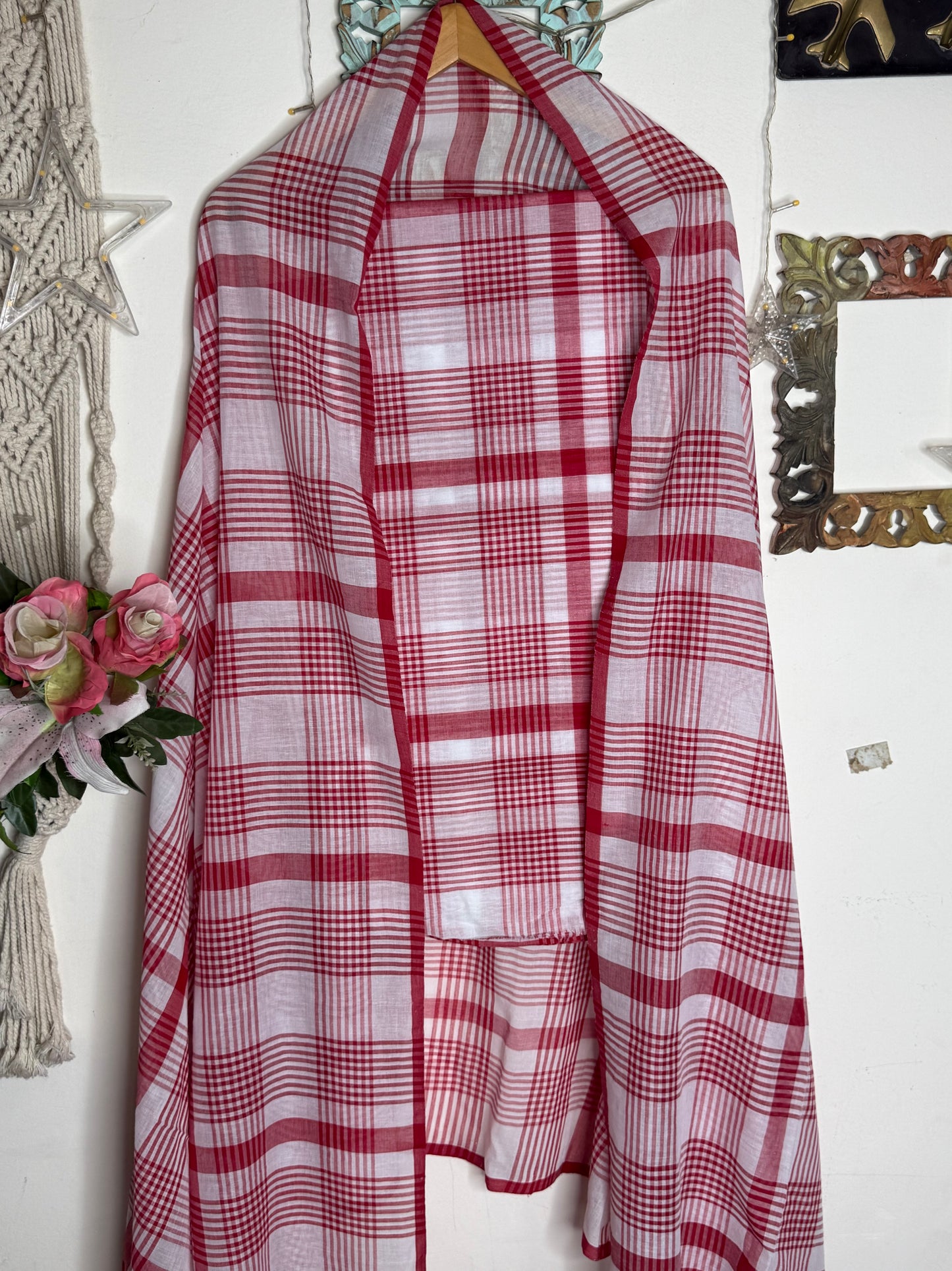 Jamdani Cotton Checks Suit Set