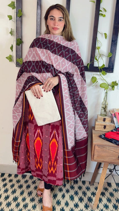 Uzbek Ikkat Handloom 3-Piece Set ✨