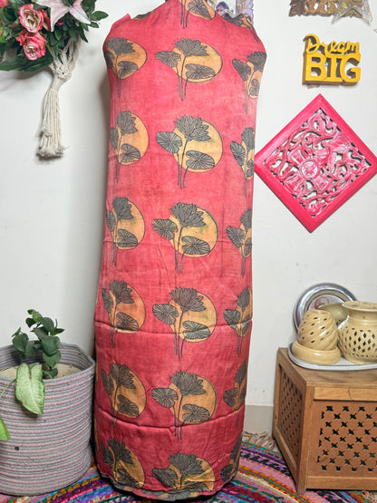 🌿 Modal Tussar Pomegranate Suit Set
