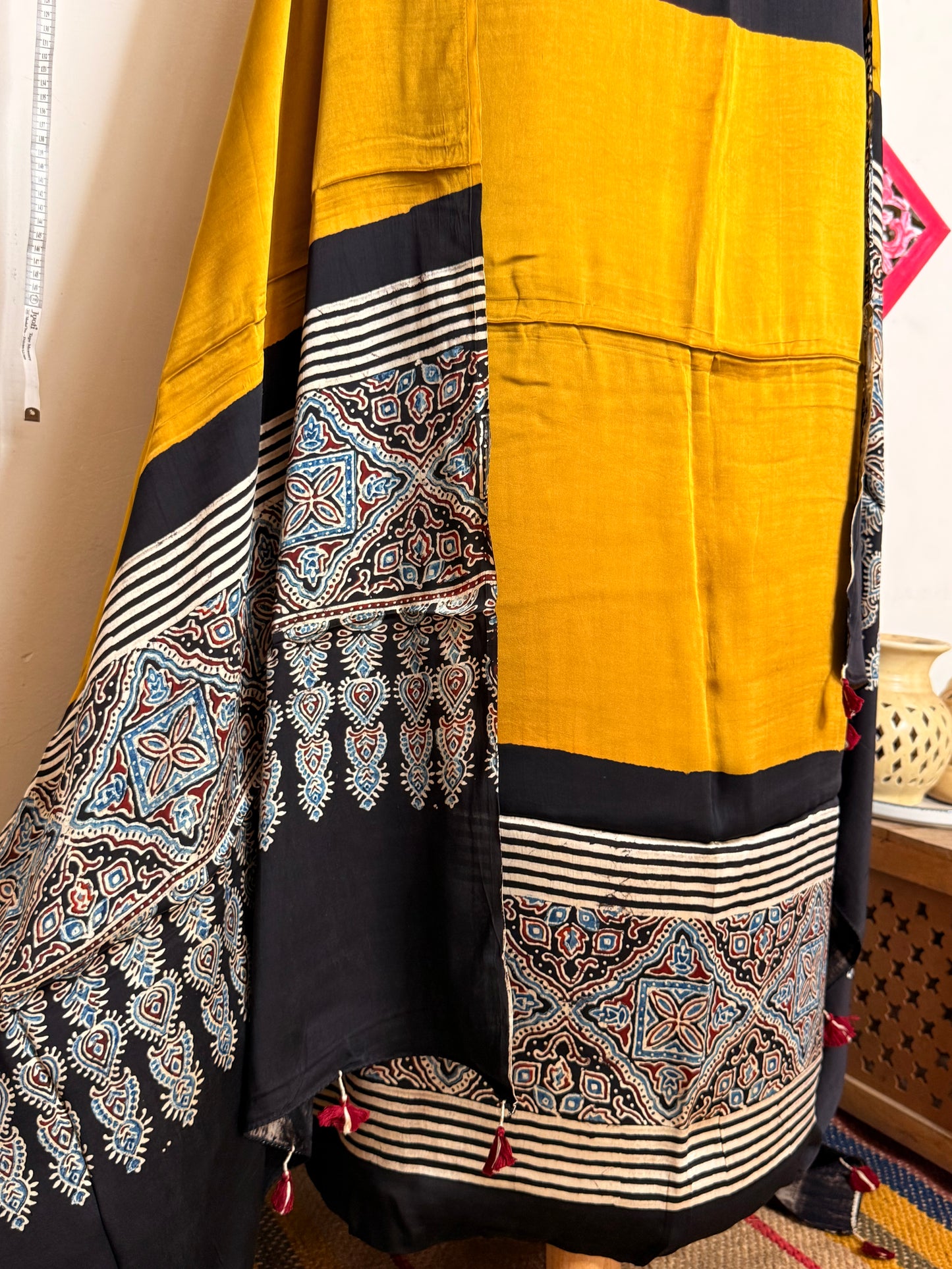 Modal Silk Designer Ajrakh Suit Set