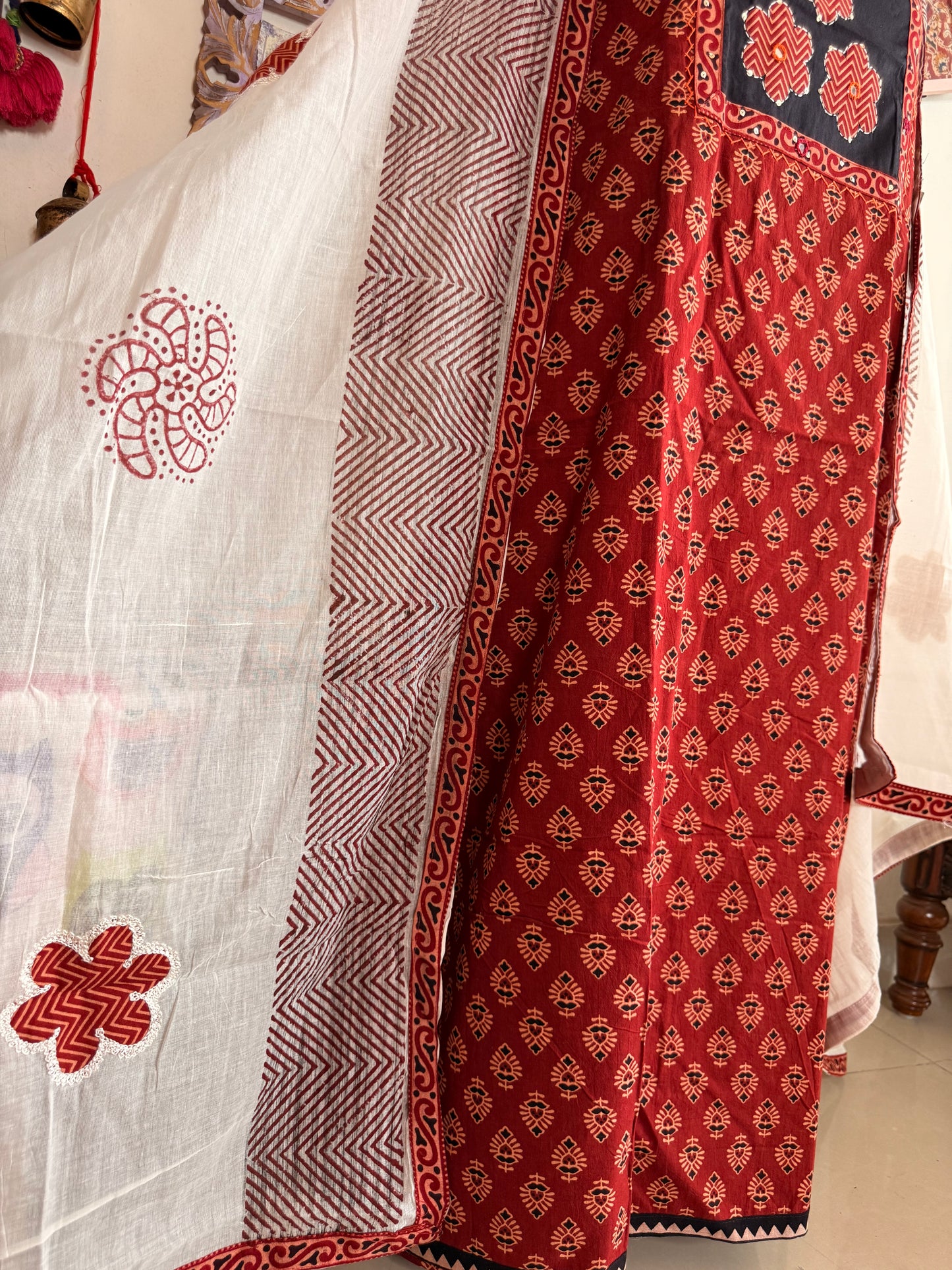 Cotton ajrakh suit