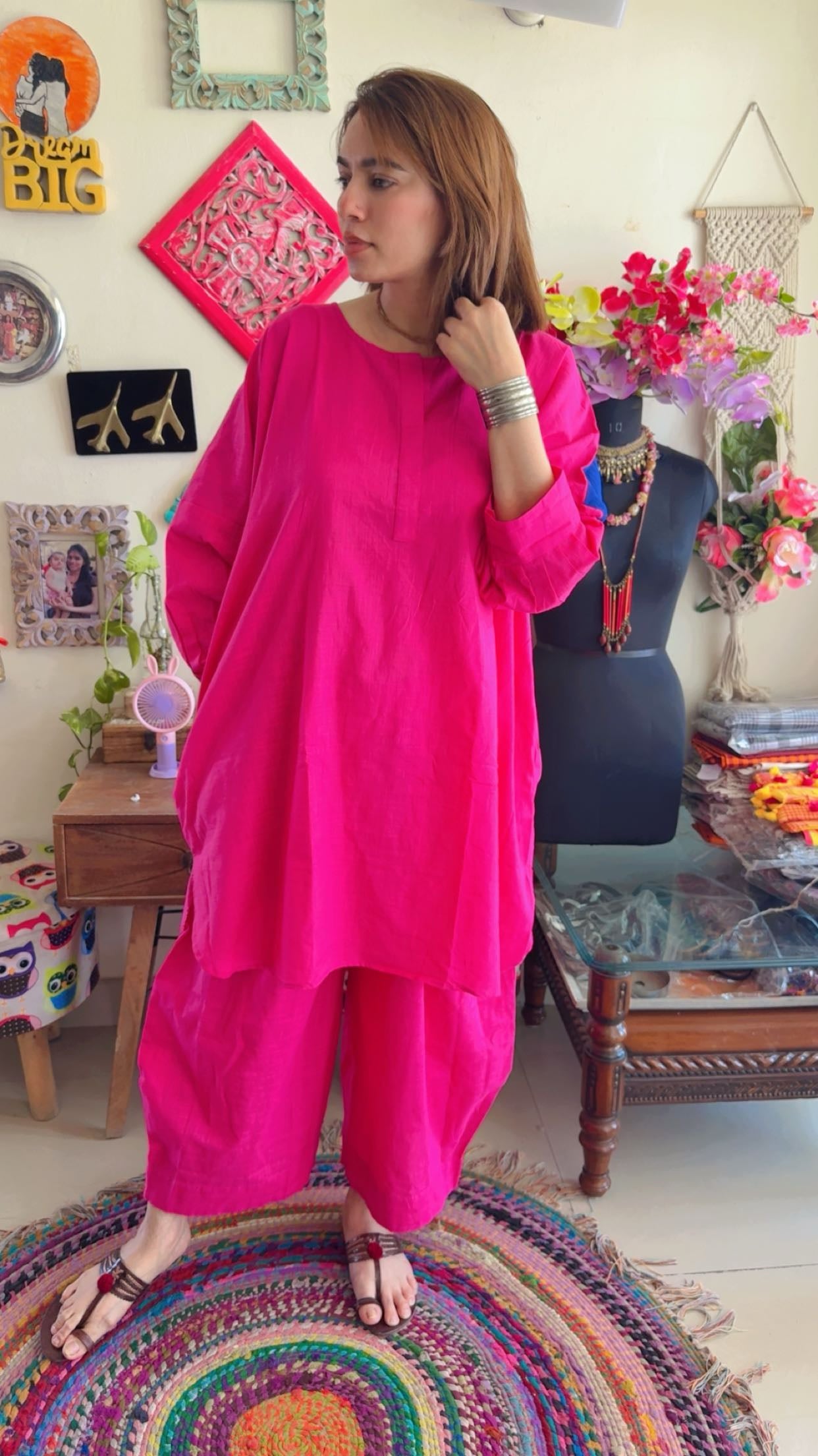 Cotton Linen Boxy Fit Co-ord Set