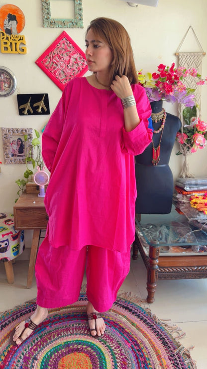 Cotton Linen Boxy Fit Co-ord Set