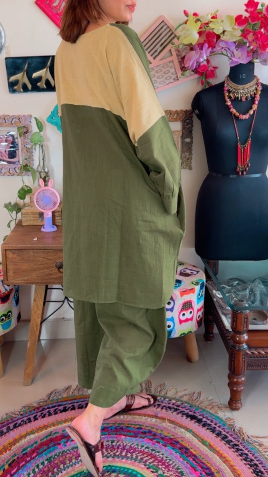 Cotton Linen Boxy Fit Co-ord Set