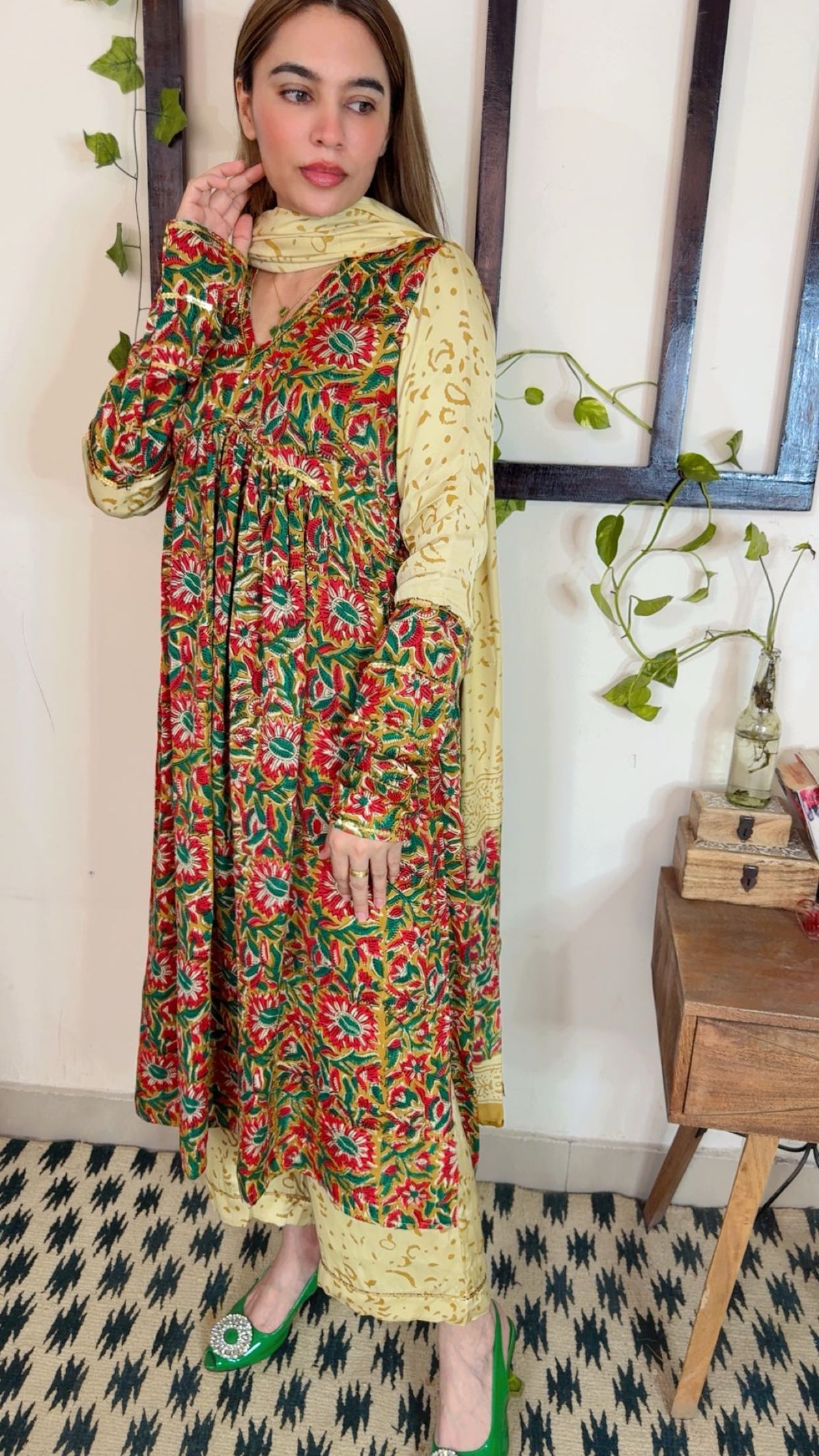 Premium Kalamkari Modal Silk Stitch Suit ✨