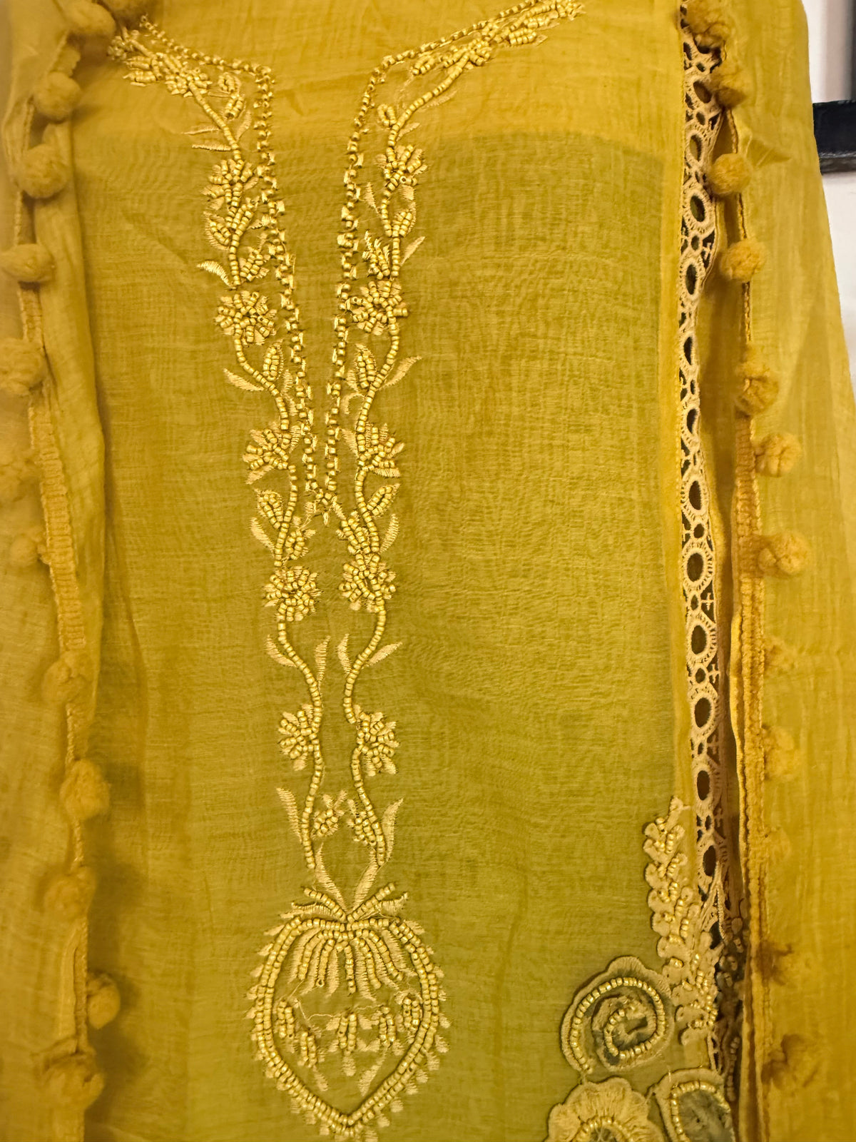 Pure Mul Chanderi Beaded Cutwork Edit ✨