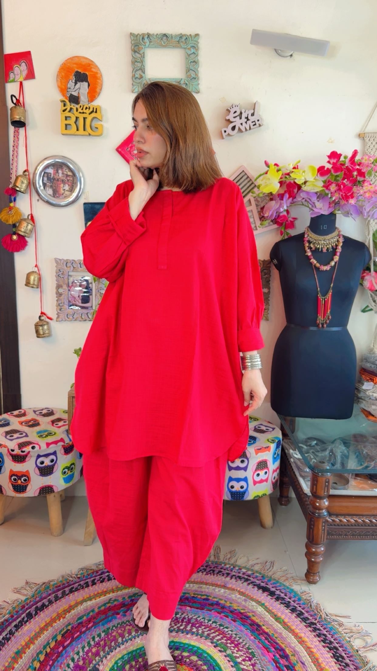 Cotton Linen Boxy Fit Co-ord Set