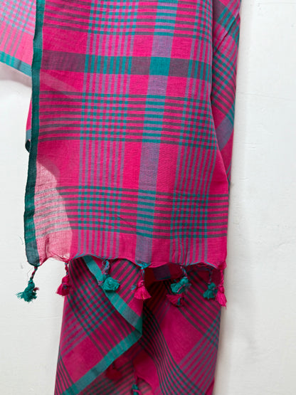 Jamdani Cotton Checks Suit Set