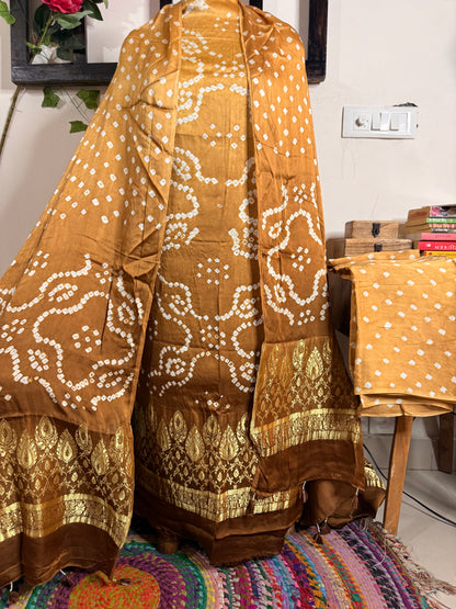 Bandhej Modal Silk Full Suit – Handcrafted Elegance ✨
