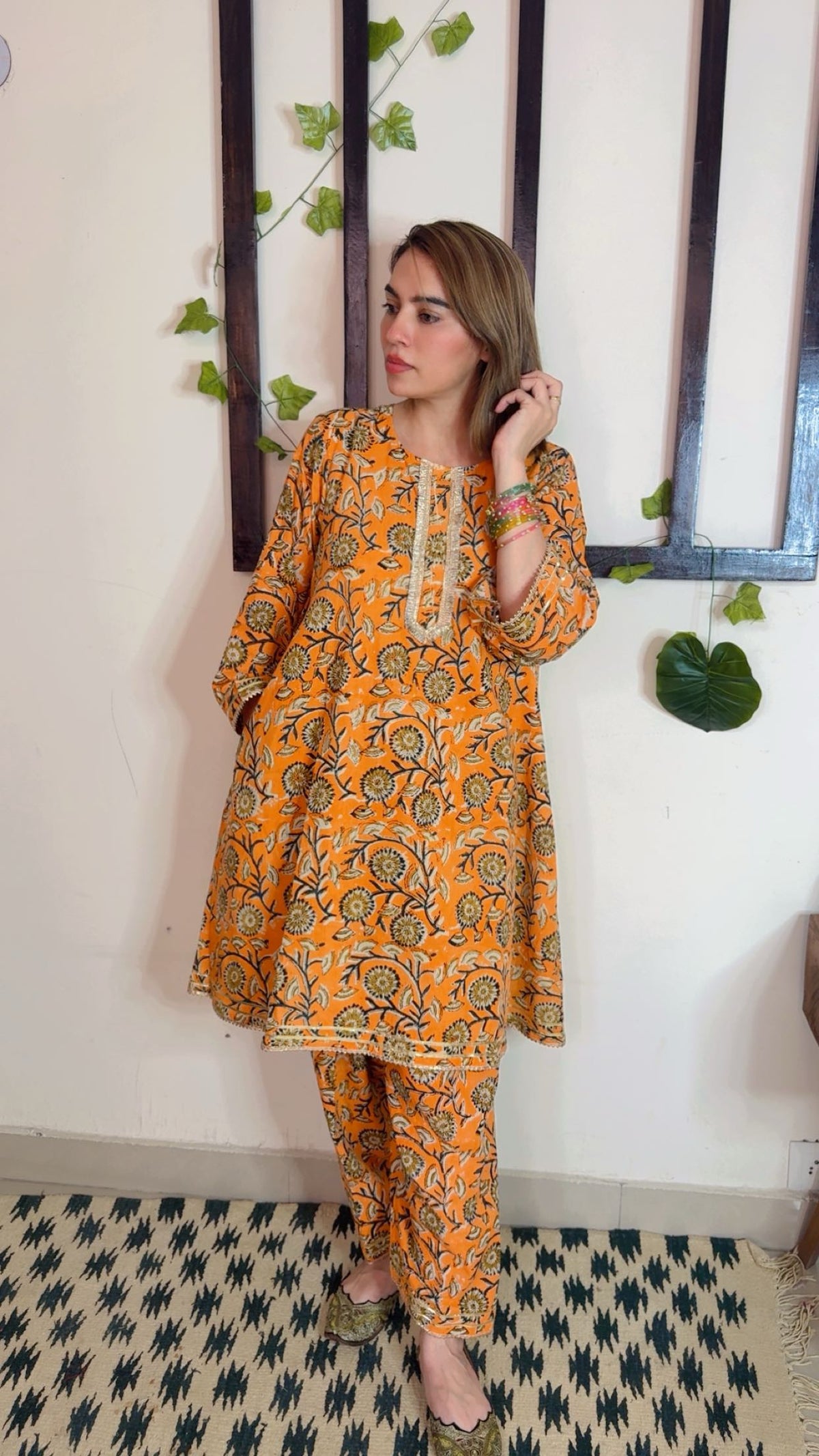 Handblock Kalamkari Cotton Suit ✨