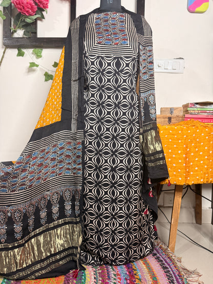 Bandhej Modal Silk Full Suit – Handcrafted Elegance✨