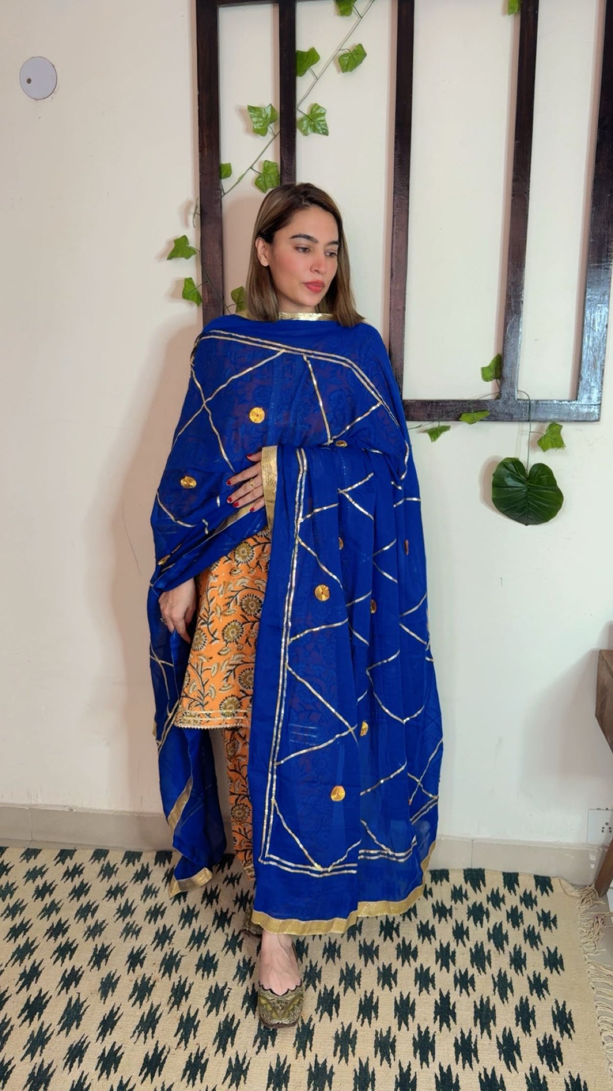 Heavy Gotta Festive Dupatta ✨ Blue color