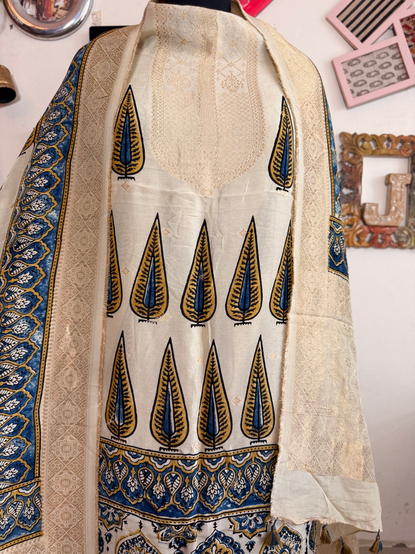 Dola Silk Ajrakh Suit