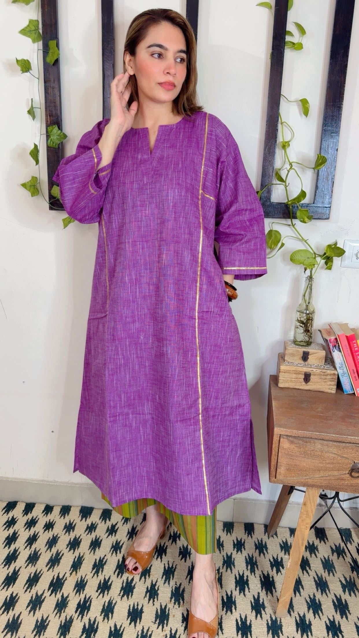 Premium Handloom Cotton Phirn Set ✨