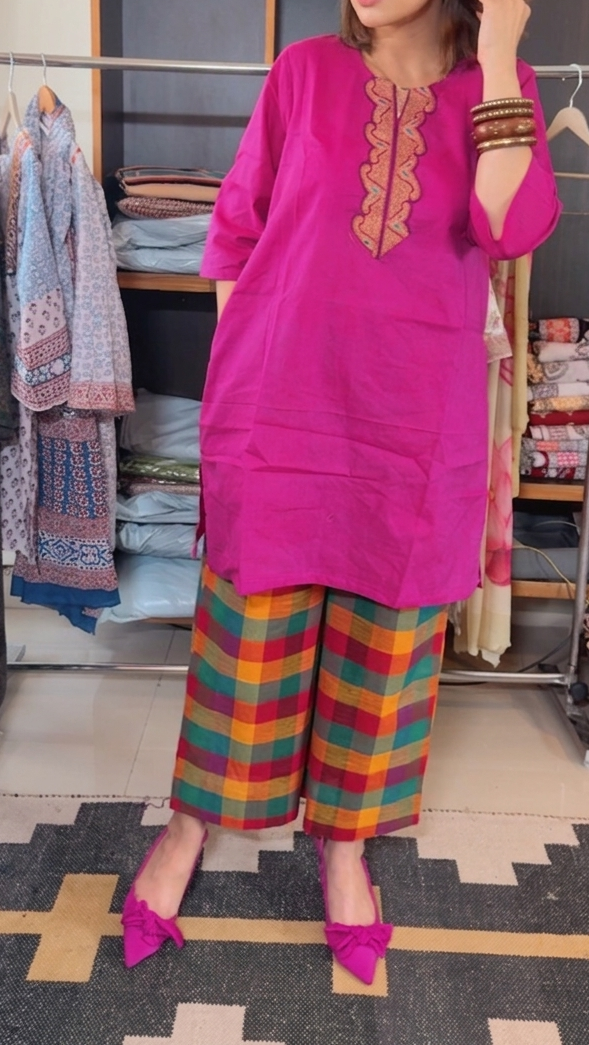 Handloom Cotton Stitch Set with Tila Patch Work