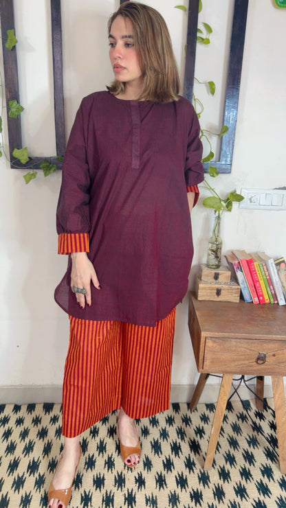 Handloom Cotton Boxy Style Cord Set